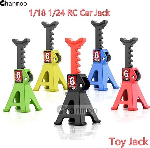 1/24 RC Toy Jack تقف 1/18 محاكاة 6 طن من الرافعات المصغرة القابلة للتعديل للمعادن قف لل 1:18 1:24 Scale Crawler Car Axial SCX24 Kyosho Tamiya HSP FCX24 TRX4M SCX24 AX24 FORD BRONCO (Black ، 4 PCS) in Kuwait