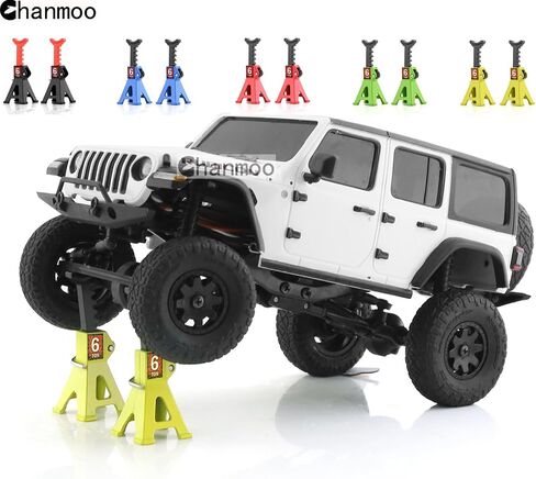 1/24 RC Toy Jack تقف 1/18 محاكاة 6 طن من الرافعات المصغرة القابلة للتعديل للمعادن قف لل 1:18 1:24 Scale Crawler Car Axial SCX24 Kyosho Tamiya HSP FCX24 TRX4M SCX24 AX24 FORD BRONCO (Black ، 4 PCS) in Kuwait