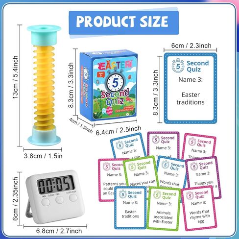 St. Patrick's Day 5 Second Game 108 Simple Question Cards Digital Timer and 5 Second Hourglass Question Card Game for Adult Family Party Travel Game Night Sleepover Think Fast and Shout Out Answer in Saudi Arabia