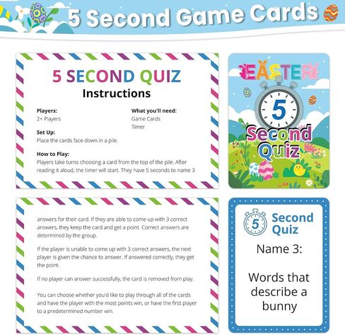 St. Patrick's Day 5 Second Game 108 Simple Question Cards Digital Timer and 5 Second Hourglass Question Card Game for Adult Family Party Travel Game Night Sleepover Think Fast and Shout Out Answer in Saudi Arabia