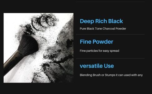 Artist Black Charcoal Powder for sketching/Drawing (Charcoal Powder Per Pack 30 grams) Pack of 1 in Saudi Arabia