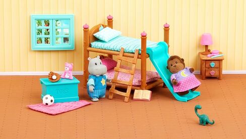 Lil Woodzeez - لعبة Playhouse Furniture Playhouse - Miniature Fire Pit & Chairs Dollhouse PlaySet - 2 شخصيات قابلة للبهجة - الأطفال 3 سنوات + in Kuwait
