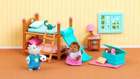 Lil Woodzeez - لعبة Playhouse Furniture Playhouse - Miniature Fire Pit & Chairs Dollhouse PlaySet - 2 شخصيات قابلة للبهجة - الأطفال 3 سنوات + in Kuwait
