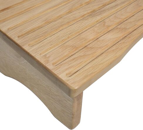 CONSDAN Foot Rest, Ergonomic Footrest for Under Desk at Work, Nursing Foot Stool, Natural Solid Wood Non-Slip Slanted Top Foot Stool for Office/Standing Desk (Natural Color) in Saudi Arabia