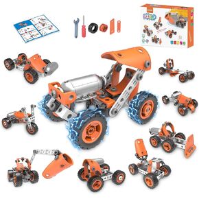 10 in 1 STEM Building Toy, Electric Toy Building Blocks for Kids Ages 4-8,Educational Stem Activities for Boys 4-6 6-8 Construction Creative Games,Birthday Fun Christmas Idea Gift