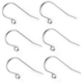 Fashewelry 500Pcs 316 Stainless Steel Earring Hooks Curved Fish Hook Ear Wires 16x27mm for Dangle Earring Jewelry Making