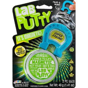JA-RU Lab Putty Magnetic Slime with Magnet & Tin Container (1 Unit) Squishy Fidget Toy Magnetic Putty for Kids. Non Sticky Slime. Anger Management Toys. Sensory Party Favors. 9575-1B