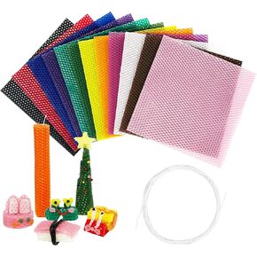 HOMNATURE Beeswax Candle Making Kit for Kids - 12 Natural Beeswax Sheets with Cotton Wick for DIY Rolling Candle Crafts, Vibrant and Classic Colors, Honeycomb Craft Gift Kit for Adults (8x8 Inch)