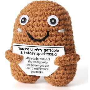 Cool Dad Gifts, Crochet Potato Doll Gift for Father from Daughter Son Kid Child or Wife, Handmade for Birthday, Father's Day or Christmas Stocking Stuffers, Best Funny Gift for Great Dad