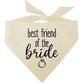 Best Friend of Bride Wedding Dog Bandana (White Os 657)