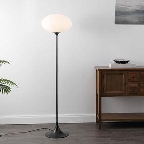 SAFAVIEH Lighting Collection Nomi Modern Black/White 63-inch Standing Floor Lamp (LED Bulb Included)