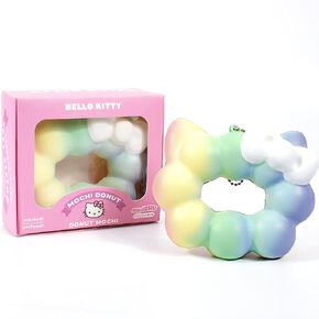 Hamee Hello Kitty Cute Mochi Donut SquiSHU Squishy Toys - Slow Rising Squishy Toy Keychain for Party Favors, Stress Ball, Birthday Gifts, Kawaii Squishy for Kids, Girls, Boys, Adults - White