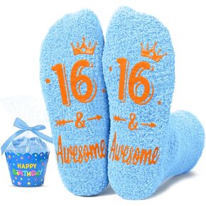 HAPPYPOP 16th Birthday Gifts Ideas Socks - 16 Year Old Birthday Presents for Girls, Happy Birthday Socks for 16 Year Olds