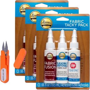 غراء النسيج ، عدد 19.5 مل من عدد 3 ، مقص تطريز متعدد الأغراض ، غراء دائم وقابل للغسل ، للإصلاحات والصياغة ، سهلة الاستخدام ، [3 عبوات] in Kuwait