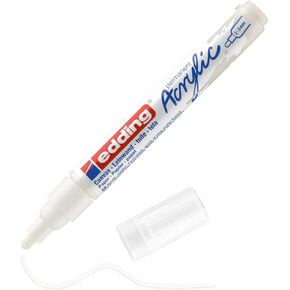 edding 5100 acrylic marker medium - beige - 1 waterproof acrylic paint marker - round nib 2-3mm - acrylic paint pen for drawing on canvas, art paper and wood - acrylic markers for pebbles