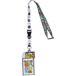 Pokemon Rocks Breakaway ID Badge Holder Lanyard w/ 2" Metal Pendant
