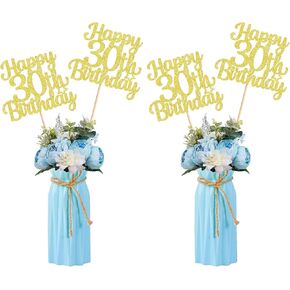 12PCS Happy 50th Birthday Party Centerpiece Gold 50th Birthday Table Decorations for Girls Boys 50th Birthday 50 Floral Decorations for 50th Birthday Party Supplies rose gold (rose gold 50th)