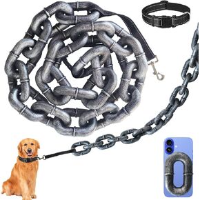 Muchen Giant Dog Chain Leash Funny, Plastic Material Looks Bulky and Funny, Suitable for Medium-Sized Funny Dog Leashes, Imitates Iron Chains with a Single Width of 2.95 in