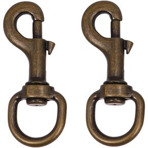 2Pcs Dog Leash Clasp Heavy Duty Snap Hooks Clips Metal Pet Leashes Key Chain with Spring Buckle for Linking Pet Collar
