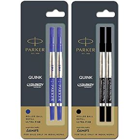 Parker Ultra Fine Navigator Roller Pen Combo Combo Blue 2 Black 2 (Pack of 2) in Kuwait