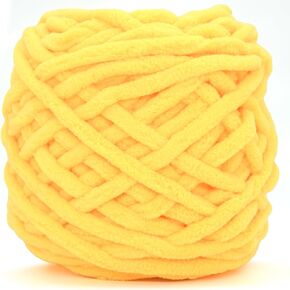 Chunky Chenille Yarn for Crocheting,White Fluffy Velvet Plush Yarn Thick Soft Chunky Chenille Yarn Baby Blanket Yarn for Crocheting Knitting Beginners 100g(White)