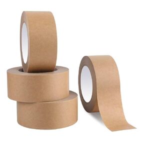 WANBAO 1 Rolls Kraft Paper Gummed Tape Brown Packing Tape 2 inch x 55 Yard for Sealing Cardboard Carton Boxes, Photo Frame Seal, Shipping Moving