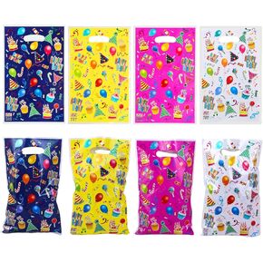 PACKSISTER Party Favor Bags 20Pcs - Durable Plastic Goodie Bags with Handles for Birthday, Loot Treat Bags for Return Gifts