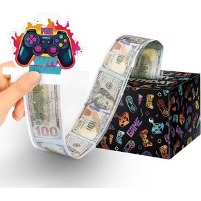 1PCS Birthday Surprise Money Box for Cash Gift, Happy Birthday Money Gift Box with Card and Cash Holder for Kids Adults, DIY Fun Birthday Cash Box, Includes 50Pcs Transparent Bags (Black)