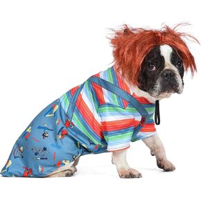 Chucky Halloween Dog Costume - Extra Small - | Horror Movie Halloween Costumes for Dogs, Scary Dog Costumes | Officially Licensed Chucky Halloween Costume for Dogs