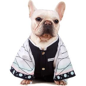 Halloween Dog Costumes Funny Cosplay Pet Clothes Puppy Clothing for Small Dogs Cats Shirts Outfits (S,White)