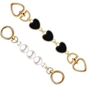 TSJ 2 PCS Purse Strap Extenders Shoulder Bag Crossbody Extender Chain Handbags Replacement Strap Purse Making Supplies Accessories