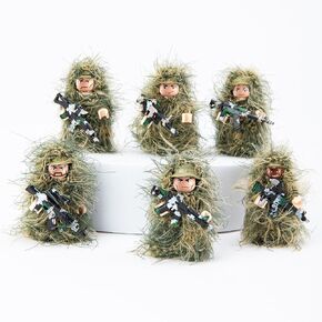 Military Camouflage Soldiers, Action Minifigures in Jungle Fatigues, Special Forces Soldier Figures in Ghillie Suit with Weapons and Accessories Gift (6 Included)