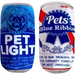 Plush Dog Toy, Squeaker Funny Cute Claw Dog Toys 2 Pack Beer Dog Toys, Puppies Dog Gifts for Dog Birthday