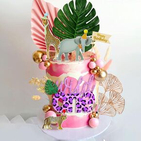 Safari Baby Shower Cake Decorations Girl Two Wild Cake 2nd Birthday Cake Topper 2 Wild Cake Topper Girl Zoo Animal Cake Toppers