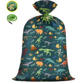 Kidajoy 1 PCS Extra Dinosaur عيد ميلاد حقيبة هدايا Boys 36x56 بوصة أكياس الهدايا Jumbo XL