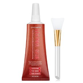 Leather Glue, 60g Clear Leather Glue Adhesive for Purses, Sofas, Shoes Leathercraft and Upholstery, Permanent Bond Dries Flexible and Washable