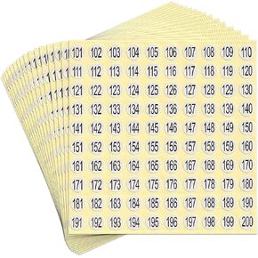 dealzEpic - Number Stickers - 1 to 50 Round Self Adhesive Stickers | Inventory/Storage Organizing Stickers - Set of 15 Sheets