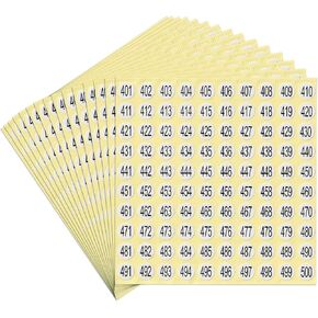 Dealzepic - ملصقات الأرقام - 1 إلى 50 ملصقات لاصقة ذاتية | ملصقات تنظيم المخزون/التخزين - مجموعة من 15 ورقة in Kuwait