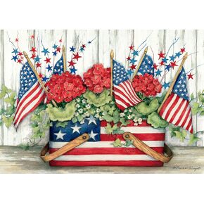 Buffalo Games - Susan Winget - Glorious Geraniums - 300 Piece Jigsaw Puzzle for Adults -Challenging Puzzle Perfect for Game Nights - Finished Size is 21.25 x 15.00