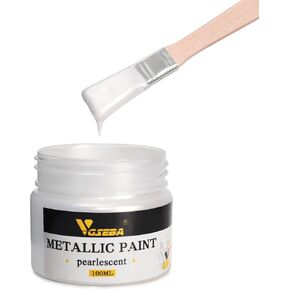 Acrylic Paint Metallic Pearlescent, Non Toxic, Non Fading, 100ml Pearl Acrylic Paint for Crafts, Art, Painting, Handcrafts, Ideal for Canvas Wood Clay Fabric Ceramic Craft Supplies