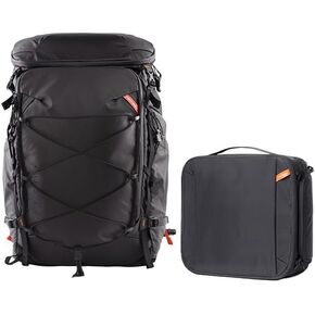 PGYTECH OnePro Flex Backpack 50L+Camera Insert Bag M, Fits DSLR/SLR/Mirrorless Cameras/Lenses and Other Gear, Lightweight Outdoor Hiking Bundle for Photography, Travel Bag with Laptop Compartment