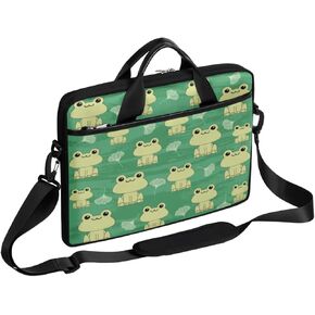 Frog Laptop Shoulder Messenger Bag Case Sleeve for 14 Inch 15 Inch Laptop Case Green Grunge Frog Laptop Briefcase 15.6 Inch Computer Bag