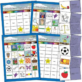 Principles of Design Bingo! Double Sided With Words & Pictures