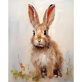 Svinoiler DIY DIY Paint Paint Paint by Number Kit Hare Bunny Rabbit DIY Painting by Number KITS OIL PASH DECID