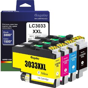 LC3033XXL Ink Super High Yield Replacement for LC3033 BK/C/M/Y Ink Cartridges Brother LC3033XXL LC3035 Use for MFC-J995DW MFC-J805DW MFC-J815DW MFC-J995DW XL MFC-J805DW XL MFC-J815DW XL Printer,4-Pack