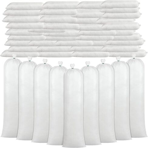 Threan 50 Pcs Sand Bags for Flooding Heavy Duty Sand Bags Sandbags for Flooding Tube Sandbags Empty Sand Bags for Water Barrier Flood Barrier(White) in Kuwait