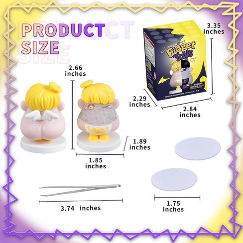 Angel Pulling Hair Fidget Toy for Halloween Christmas Party Favors Trichotillomania Picking Gag Gifts,Shaking Bobblehead Dashboard Car Accessories Dashboard Decorations Men&Women Birthday Gifts in Saudi Arabia