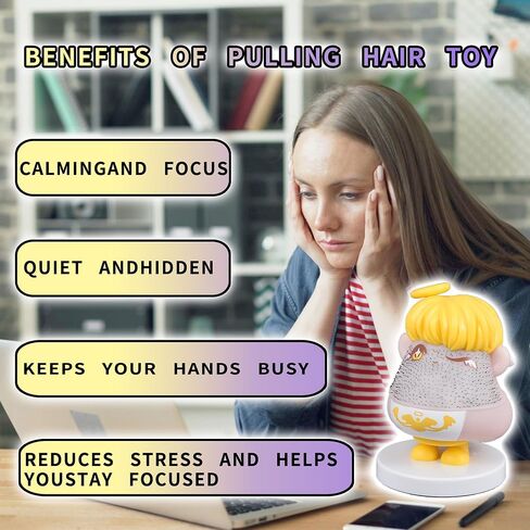 Angel Pulling Hair Fidget Toy for Halloween Christmas Party Favors Trichotillomania Picking Gag Gifts,Shaking Bobblehead Dashboard Car Accessories Dashboard Decorations Men&Women Birthday Gifts in Saudi Arabia