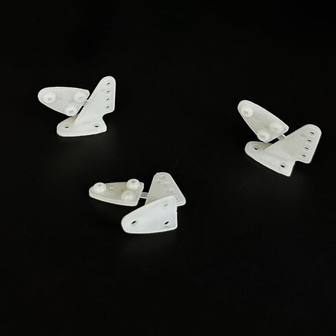 10PCS RC Airplane Plastic Lock On Control Horns Micro Control Horn for RC Plane Aircraft Helicopter DIY Model Plane Parts (13.5x16mm White) in Kuwait