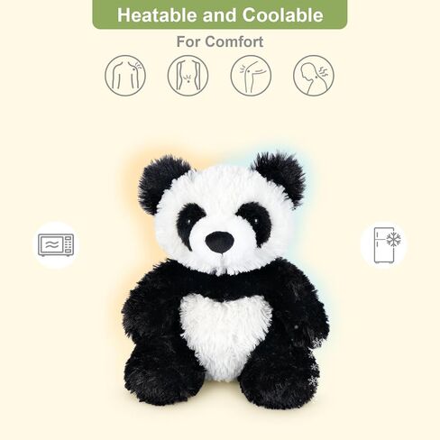 Warmable Panda Stuffed Animals, Microwave Heating Pads, Stress Relief, Cuddly Panda Plushies with Lavender Scent, Heatable & Coolable Panda Bear, Panda Gifts in Kuwait